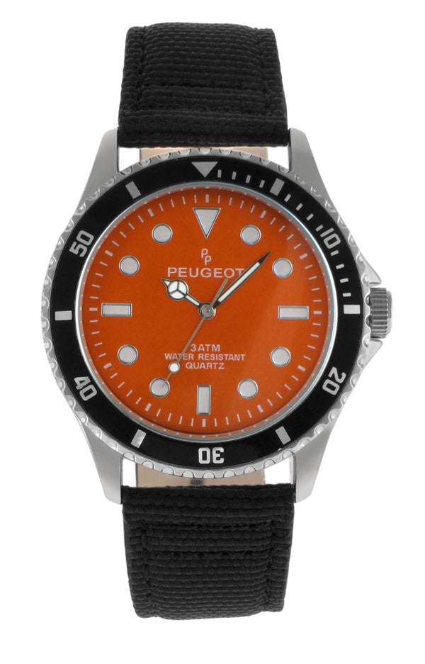 Mens watch best sale with orange strap