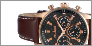 Men's Leather Strap Watches