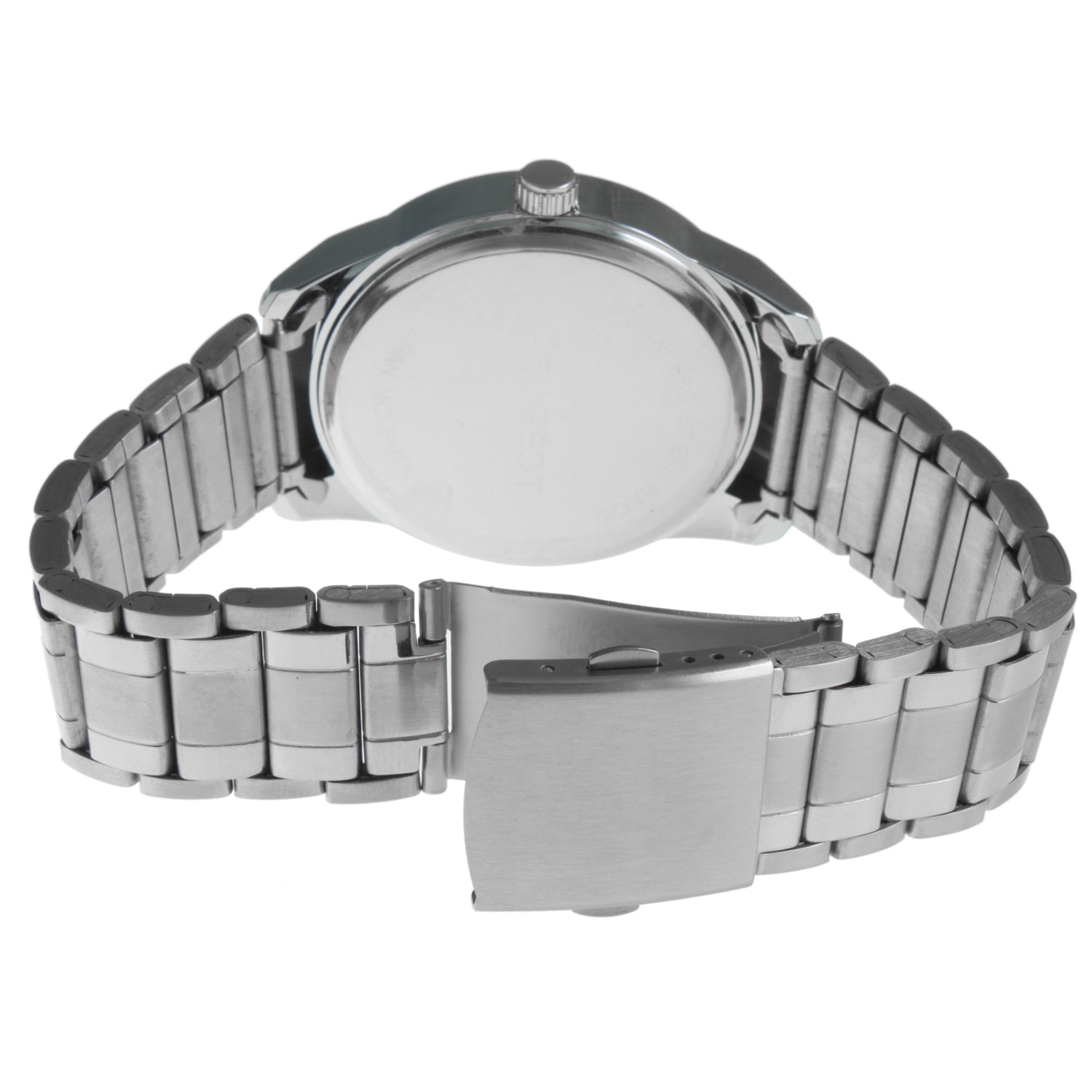 Mens 44mm Silver Dial with Stainless Steel Bracelet