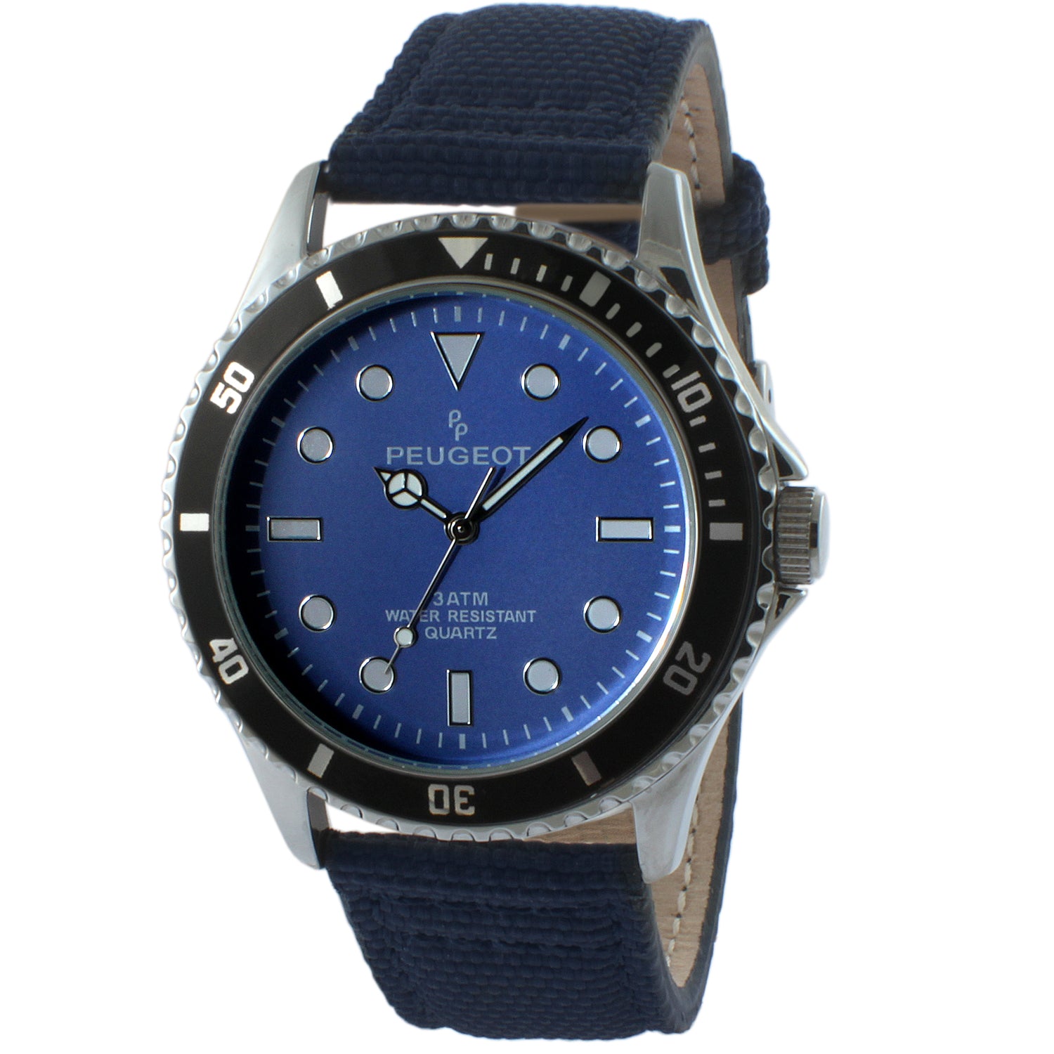 Men's Sport Bezel with Colored Dial and Canvas Strap