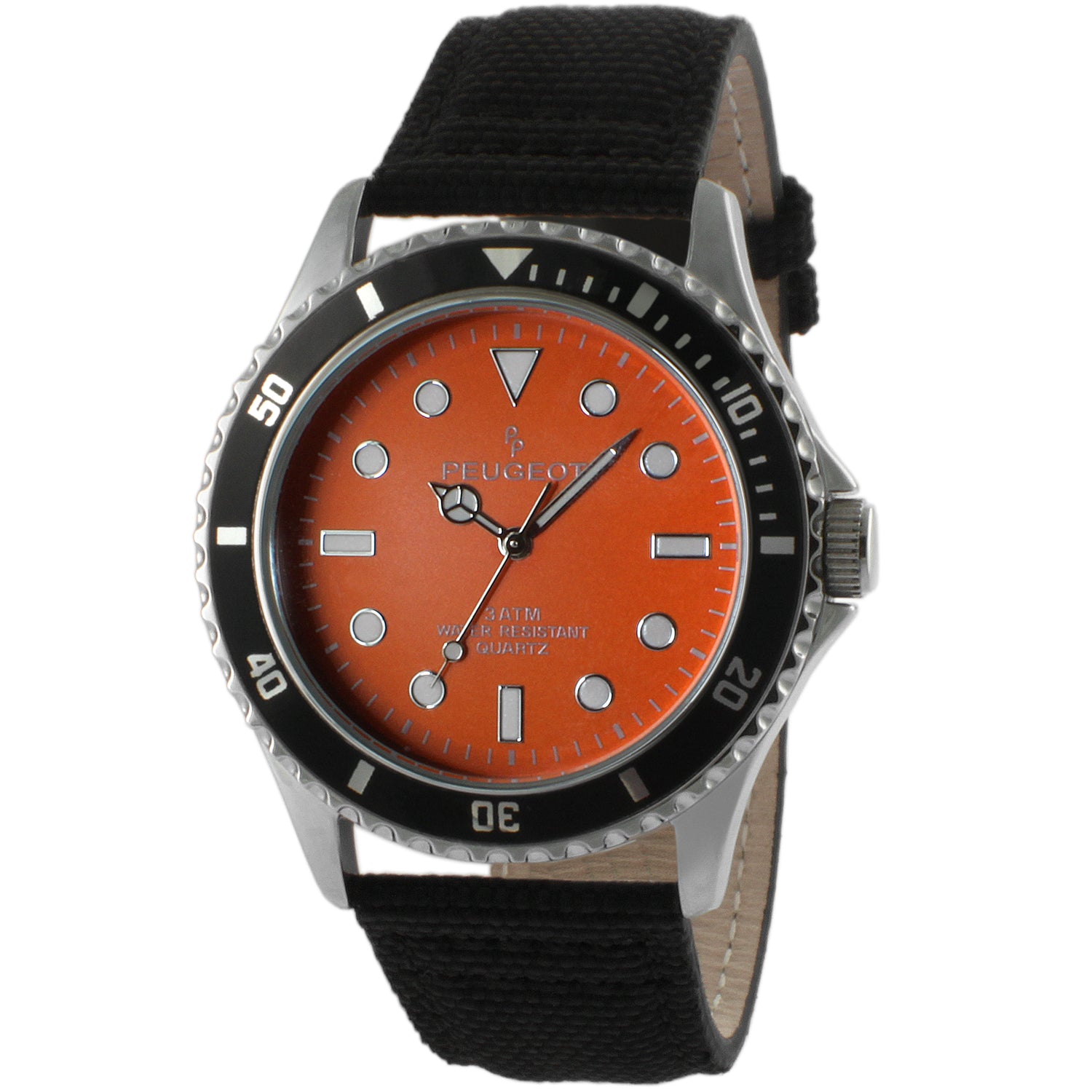 Men's Sport Bezel with Colored Dial and Canvas Strap