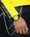 Men's 42mm Sport Bezel Watch with Yellow Dial and Canvas Strap