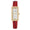 Women's 35x20mm Crystal Bezel Watch with Glossy Red Leather Strap