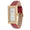 Women's 35x20mm Crystal Bezel Watch with Glossy Red Leather Strap