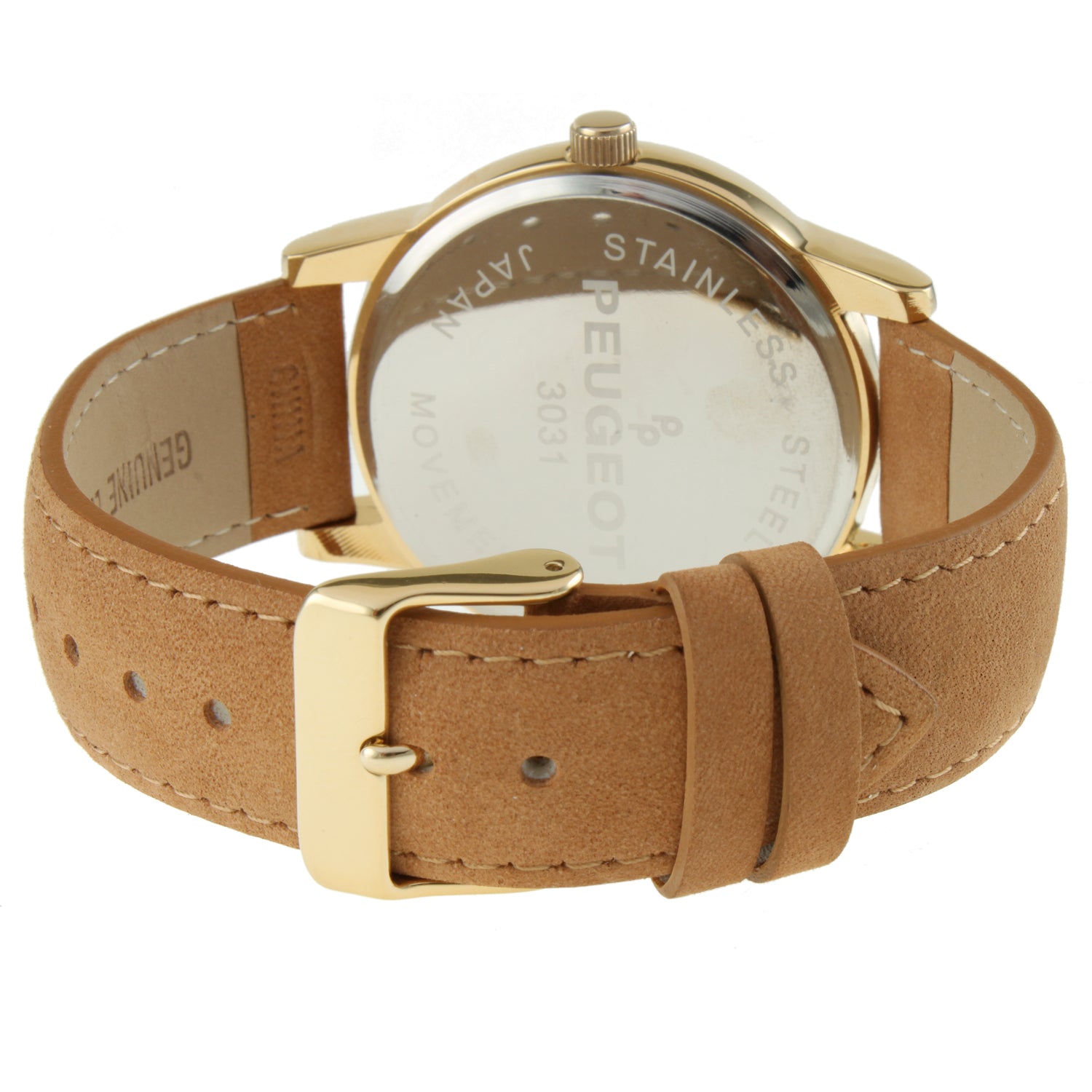 Women's 40mm Multi-Function Watch with Brown Suede Strap