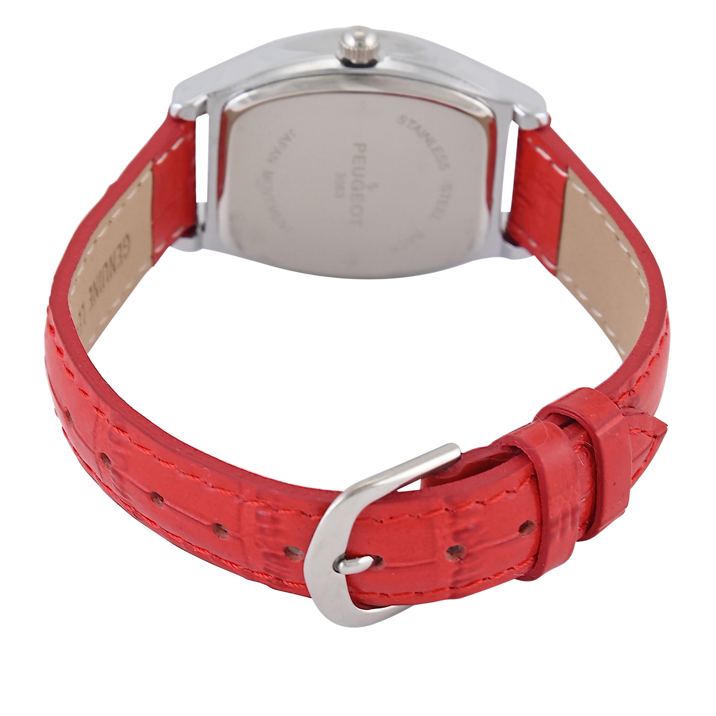 Women's 26 x 32mm Cushion Shape Watch with Red Leather Band