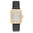 Women's 35x30mm 14K Gold Plated Square Dress Watch -Crystal Bezel