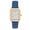 Women's 35x30mm 14K Gold Plated Square Dress Watch - Crystal Bezel