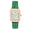 Women's 35x30mm 14K Gold Plated Square Dress Watch - Crystal Bezel