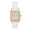 Women's 35x30mm 14K Gold Plated Square Dress Watch - European Crystals