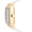 Women's 35x30mm 14K Gold Plated Square Dress Watch - European Crystals