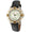 Womens Round 30mm Glow In The Dark Watch with Black Leather Band