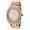 Women's 40mm Rose Gold Boyfriend Bracelet Watch with Crystal Bezel