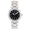 Women 38mm Silver Bracelet Watch Black Dial With Crystal Bezel