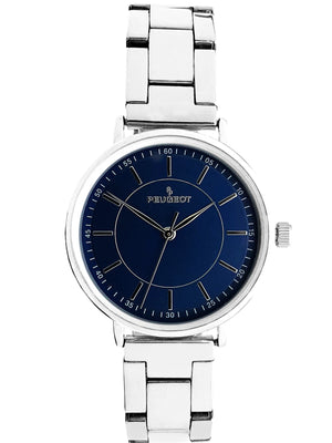 Women's Watch 30mm Blue Dial Sleek Stainless Steel Bracelet