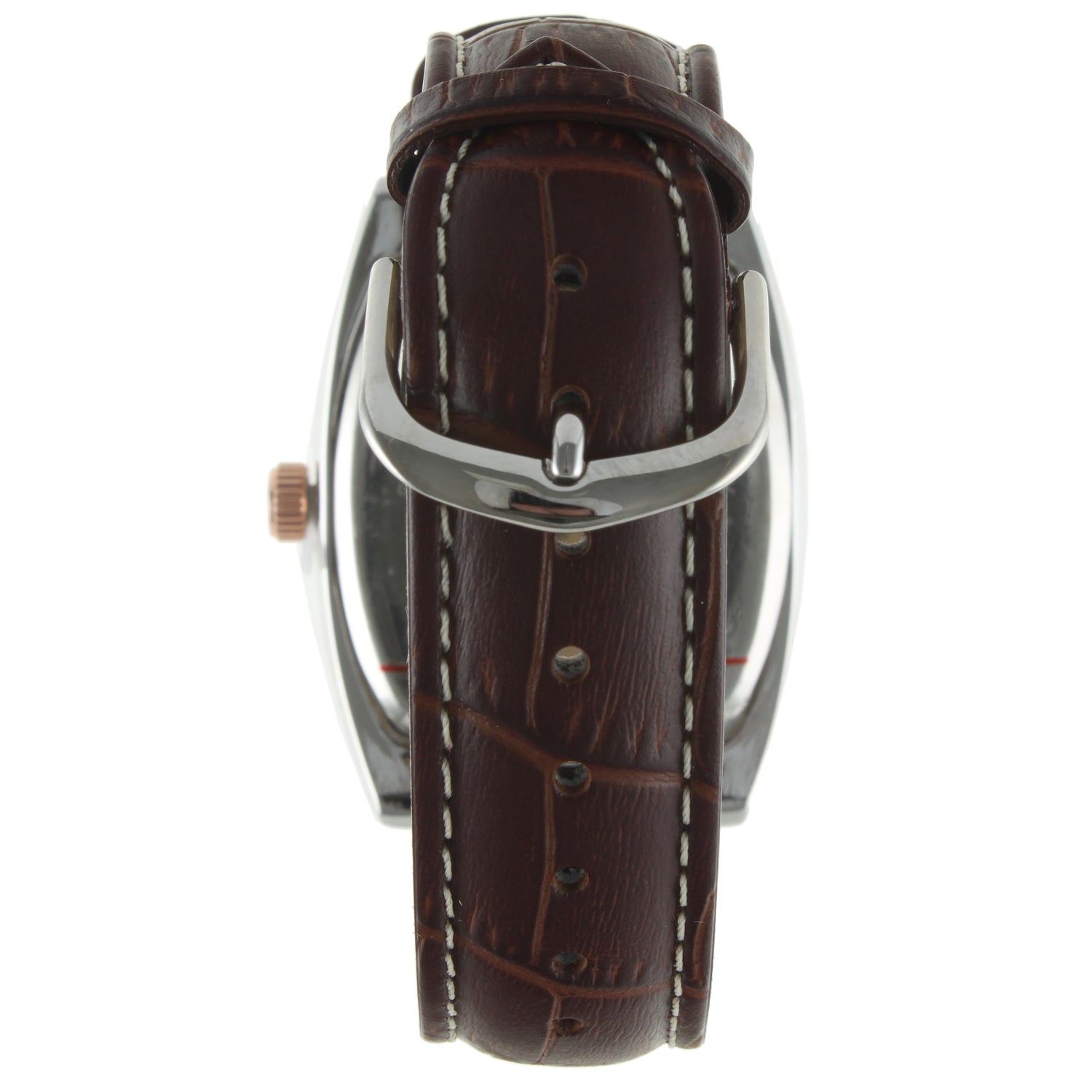 Men 33mm Remote Second Hand Leather Strap watch