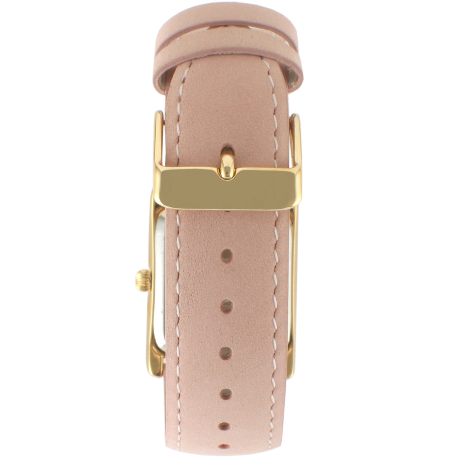 Women's Tank Watch Roman Dial Pink Suede Leather Strap