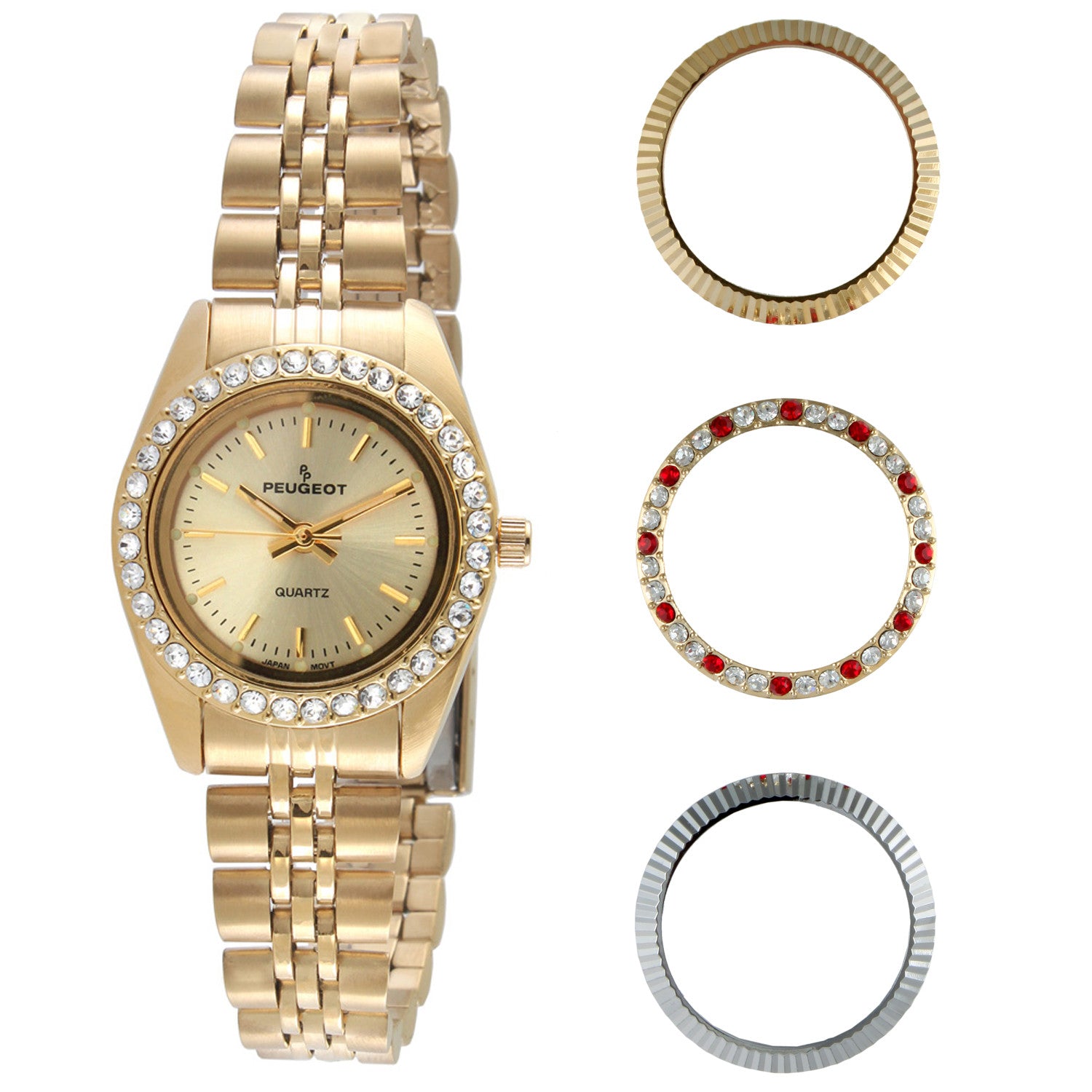 Women Watch Gift set with Interchangeable Bezels