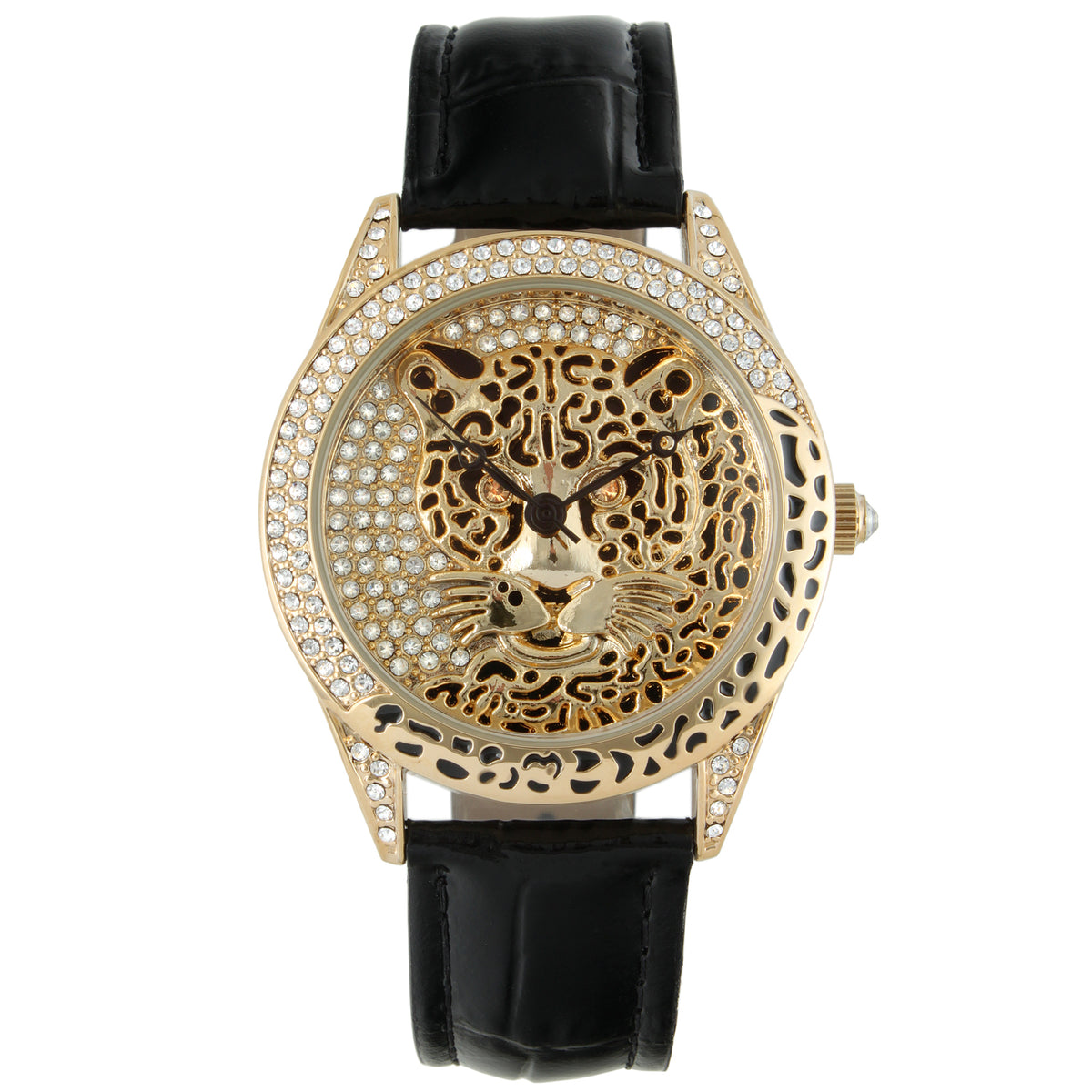 Women's Couture Watch Leopard Dial Swarovski Crystal - Peugeot Watches