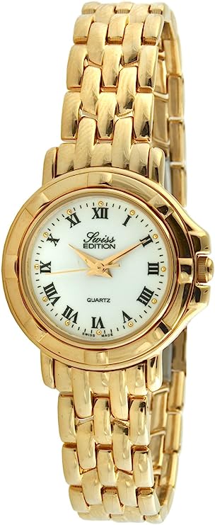 Swiss Edition Women's Watch with 23K Gold Plated Dress Bracelet